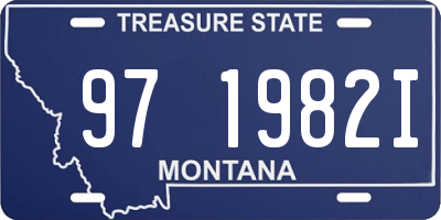 MT license plate 971982I