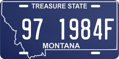 MT license plate 971984F