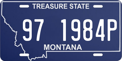 MT license plate 971984P