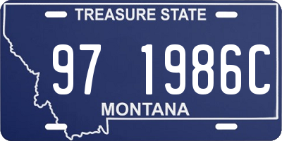 MT license plate 971986C