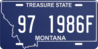 MT license plate 971986F