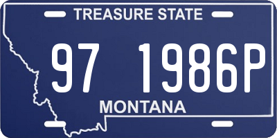 MT license plate 971986P