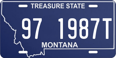 MT license plate 971987T