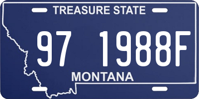 MT license plate 971988F