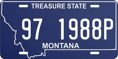 MT license plate 971988P