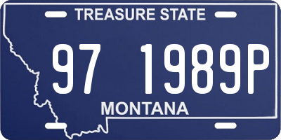 MT license plate 971989P