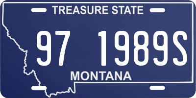 MT license plate 971989S