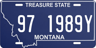 MT license plate 971989Y