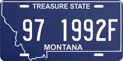 MT license plate 971992F
