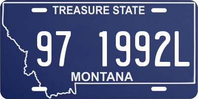 MT license plate 971992L