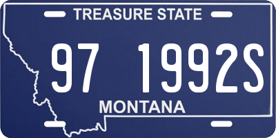 MT license plate 971992S