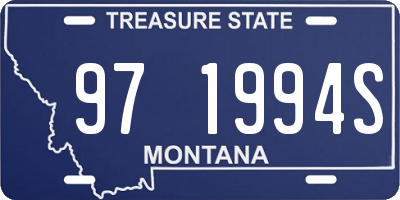 MT license plate 971994S