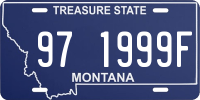 MT license plate 971999F