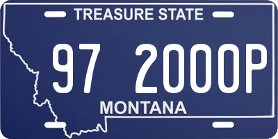 MT license plate 972000P