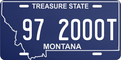 MT license plate 972000T