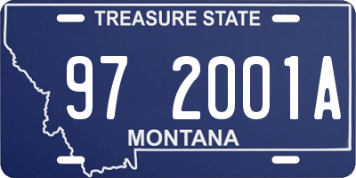MT license plate 972001A