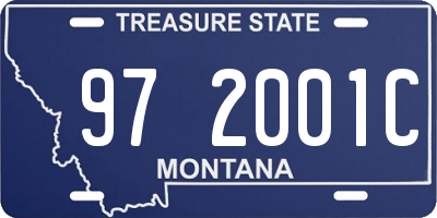 MT license plate 972001C