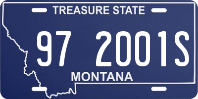 MT license plate 972001S