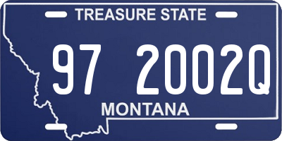 MT license plate 972002Q