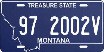 MT license plate 972002V