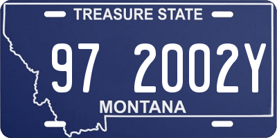 MT license plate 972002Y