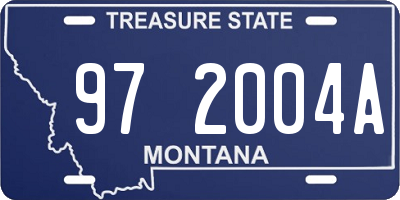 MT license plate 972004A
