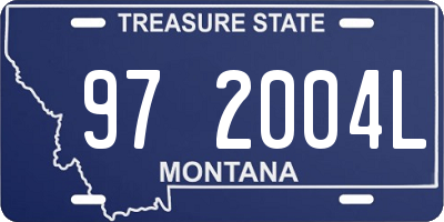 MT license plate 972004L
