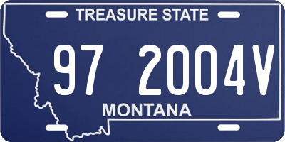 MT license plate 972004V