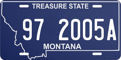 MT license plate 972005A