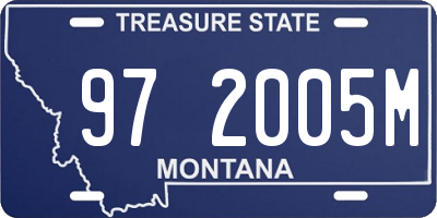 MT license plate 972005M