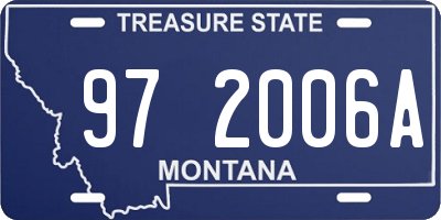 MT license plate 972006A