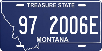 MT license plate 972006E