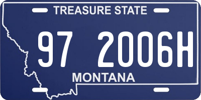 MT license plate 972006H