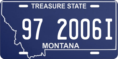 MT license plate 972006I