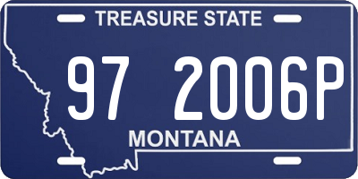 MT license plate 972006P