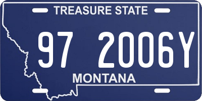 MT license plate 972006Y