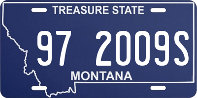 MT license plate 972009S