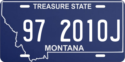 MT license plate 972010J