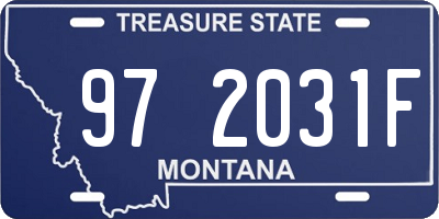 MT license plate 972031F