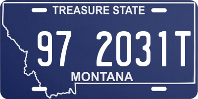 MT license plate 972031T