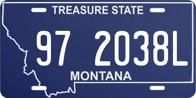 MT license plate 972038L
