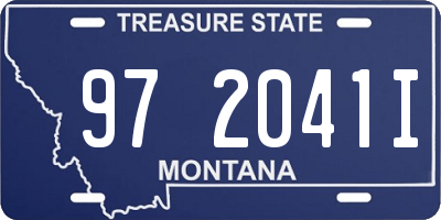 MT license plate 972041I