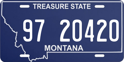 MT license plate 972042O