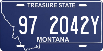 MT license plate 972042Y
