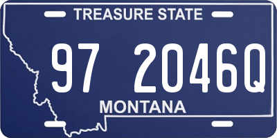 MT license plate 972046Q