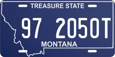MT license plate 972050T