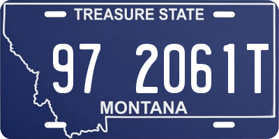 MT license plate 972061T