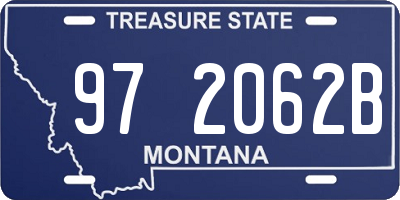 MT license plate 972062B