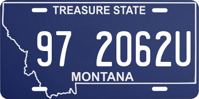 MT license plate 972062U