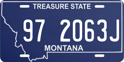 MT license plate 972063J